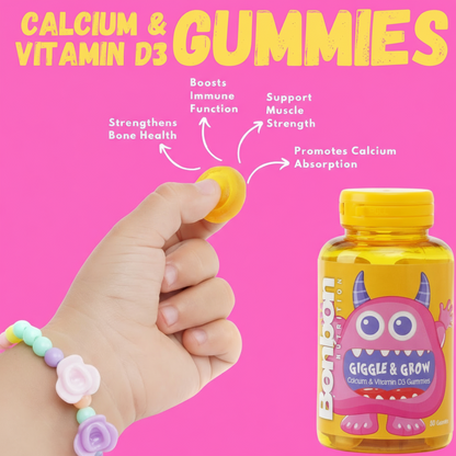 GIGGLE & GROW - Calcium & Vitamin D3 Gummies
